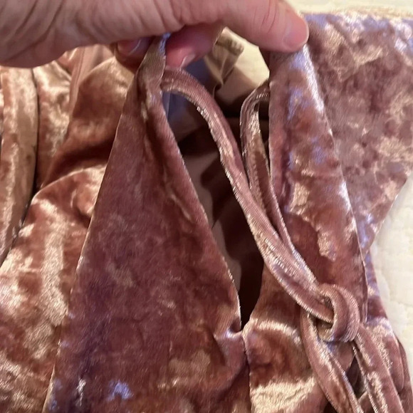 Crushed Velvety Top Sleeveless & Jogger Pants Lounge Wear Set Pink Medium L Y2K - Picture 12 of 17